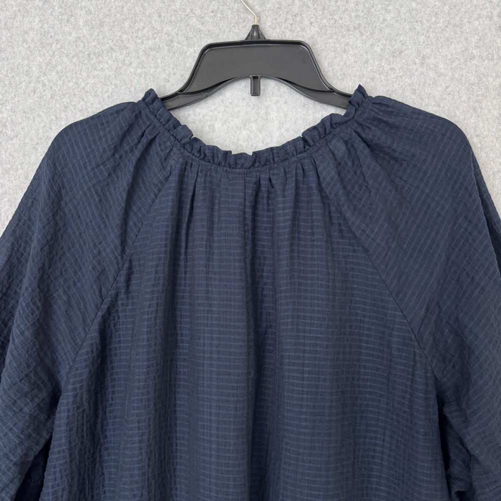 Old Navy Womens Dress Size 2X Blue Tiered Boho V Neck Long Sleeves Flowy NWT - Picture 14 of 15